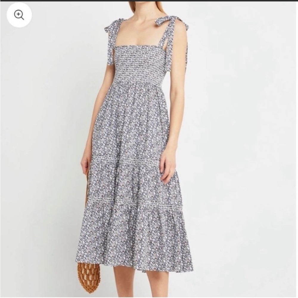 O.P.T. Cara Smock Tiered Floral Dress, Size Small
